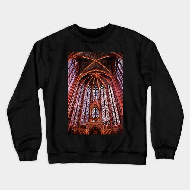 Inside Sainte-Chapelle - Paris Crewneck Sweatshirt by Cretense72